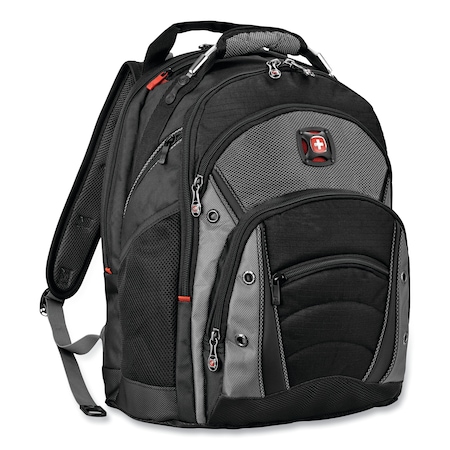 Wenger Synergy Laptop Backpack, 15.6", 11.8" x 14.2" x 18.9", Black/Gray GA-7305-14F00